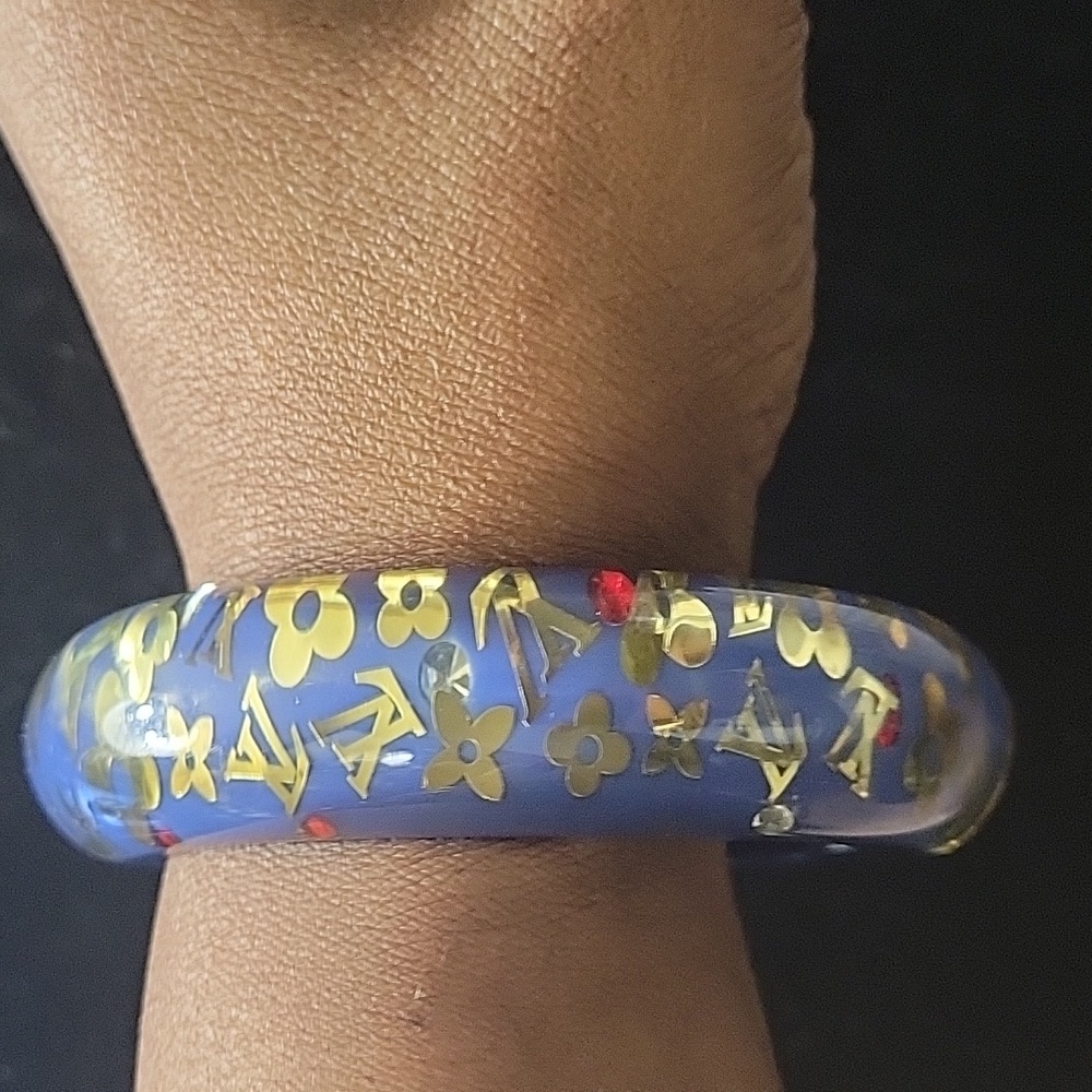 LOUIS VUITTON INCLUSION TEAL BLUE AUTHENTIC BANGLE